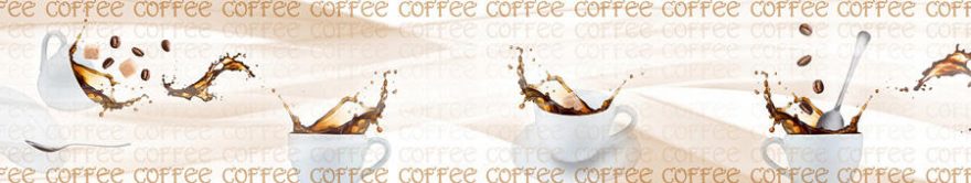 Изображение для стеклянного кухонного фартука, скинали: посуда, кофе, кружка, fartux1693