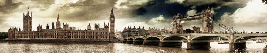 Изображение для стеклянного кухонного фартука, скинали: город, мост, архитектура, лондон, fartux589