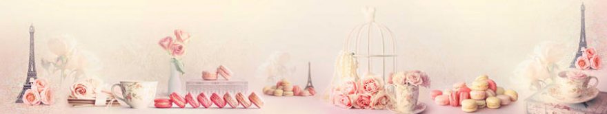 Изображение для стеклянного кухонного фартука, скинали: цветы, розы, винтаж, сладости, fartux859